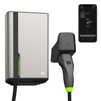 GREEN CELL HABUDEN SMART EV CHARGING STATION WALLBOX 22KW 32A CON CAVO TIPO 2 5M