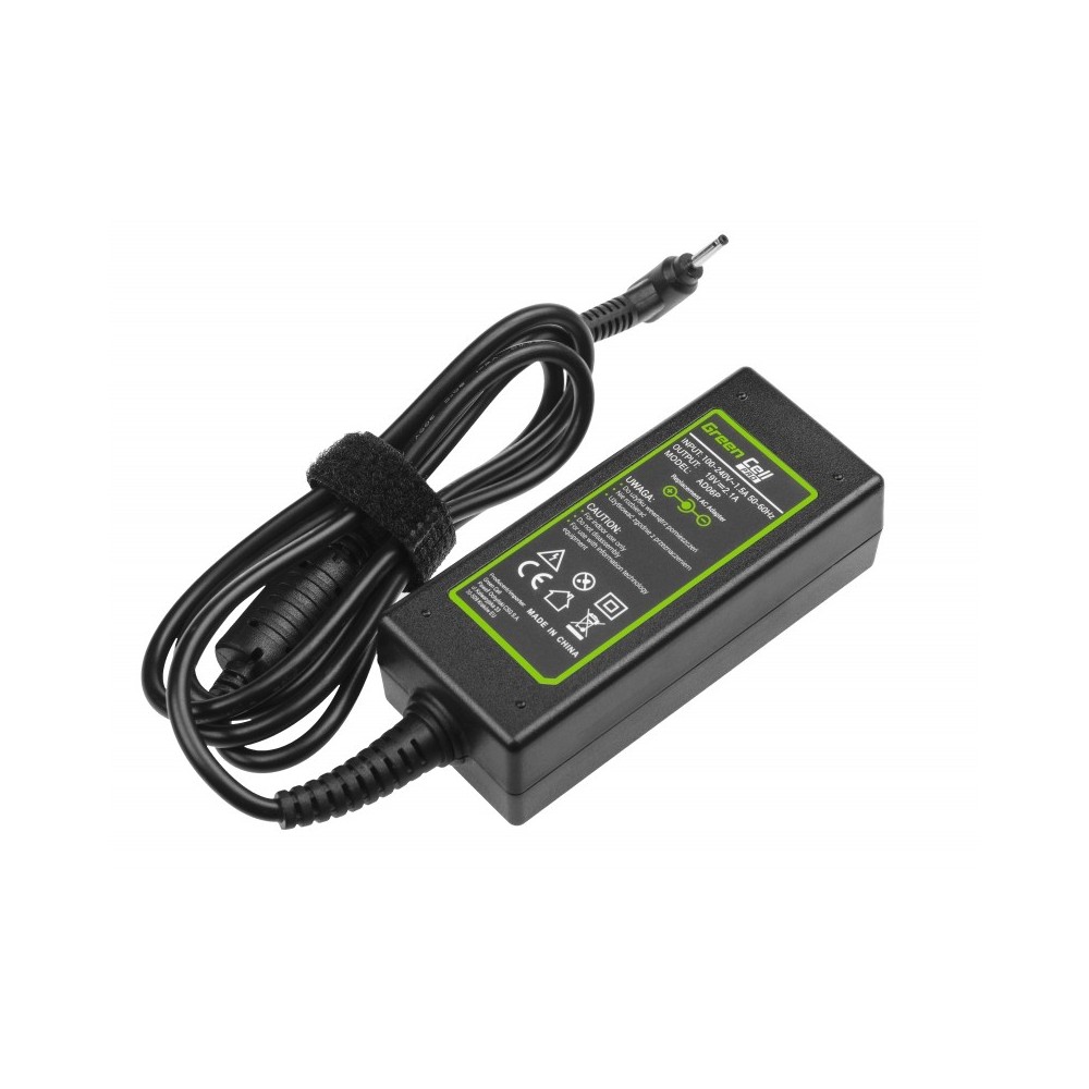 ALIMENTATORE PER NOTEBOOK ASUS 40W 19V 2,1A CONNETTORE 2,5MM*0,7MM GREEN CELL PRO AD06P
