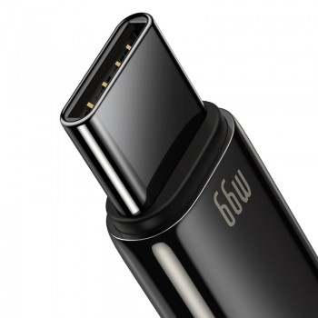 BASEUS - CAVO DATI TUGSTEN GOLD (CATWJ-B01) - DA USB A TIPO-C, 66W, 1M - NERO