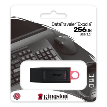 PENDRIVE 256GB USB 3.2 KINGSTON DATATRAVELER EXODIA DTX 256GB