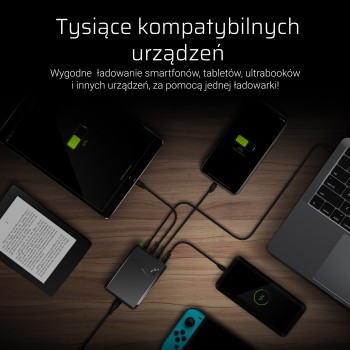 ALIMENTATORE PER NOTEBOOK E SMARTPHONE USB-C POWER DELIVERY 75W GREEN CELL CHARGC01