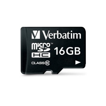 MEMORY CARD MICROSD 16GB VERBATIM PREMIUM C10 44082 CON ADATTATORE SD