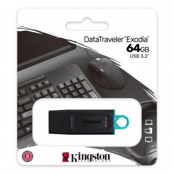 PENDRIVE USB 3.2 64GB KINGSTON DATATRAVELER EXODIA DTX 64GB