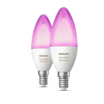 HUE WHITE AND COLOR AMBIANCE 2 X LAMPADINE E14 6.5