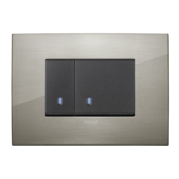 VIMAR ARKE - PLACCA CLASSIC 7M ACCIAIO SPAZZOLATO