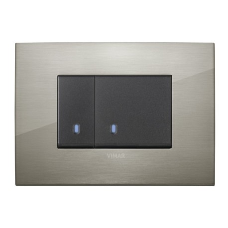 VIMAR ARKE - PLACCA CLASSIC 7M ACCIAIO SPAZZOLATO