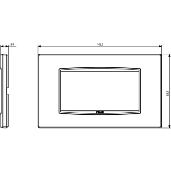 VIMAR EIKON - PLACCA CLASSIC 4M BIANCO ARTICO