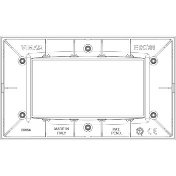 VIMAR EIKON - PLACCA CLASSIC 4M BIANCO ARTICO