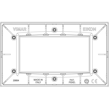 VIMAR EIKON - PLACCA CLASSIC 4M BIANCO ARTICO